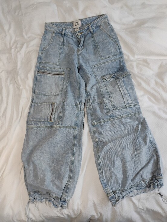 BDG Pants - ON HOLD BDG Light Blue Relaxed Cargo Jeans
